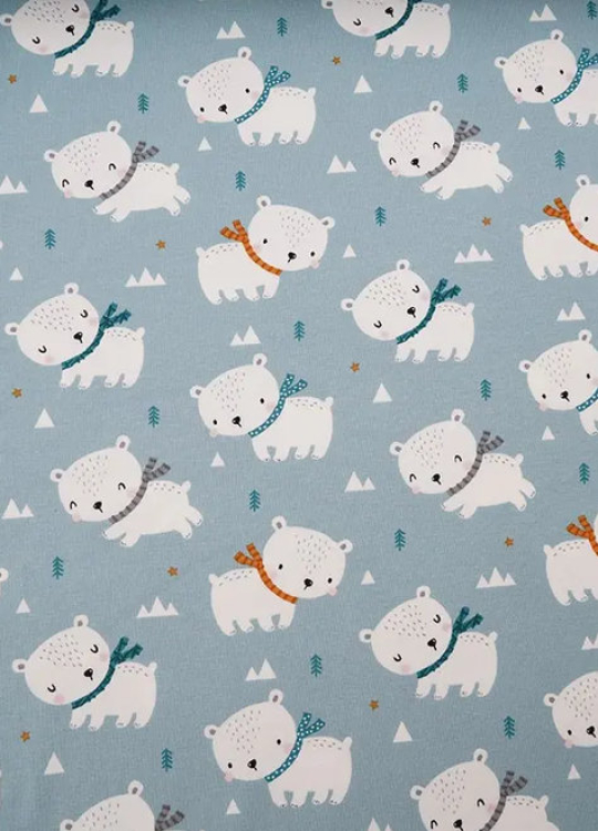 Preview: Bio Jersey - Eisbärchen - blau